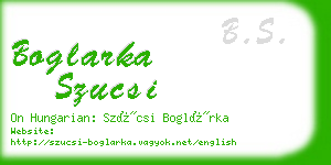 boglarka szucsi business card
